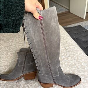 SOFFT Sharnell Gray Suede Knee-High Boots